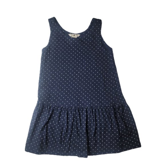 H&M Other - H&M Navy Polka Dot Drop Waist Sleeveless Dress